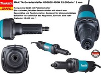 Makita Geradschleifer GD0600 400W 25.000Min⁻¹ 6Mm Leicht, Handlich