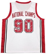 UNLV Runnin Rebels 1990 NCAA Champ Auto White Jersey 13 Sig Larry Johnson Becket