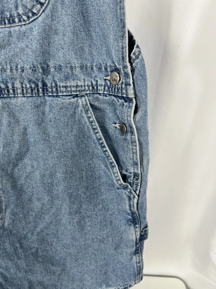 Pantalones cortos con tirantes remachados Lee peto vintage de los 90 para mujer XL jeans Y2K Foto 4 de 4