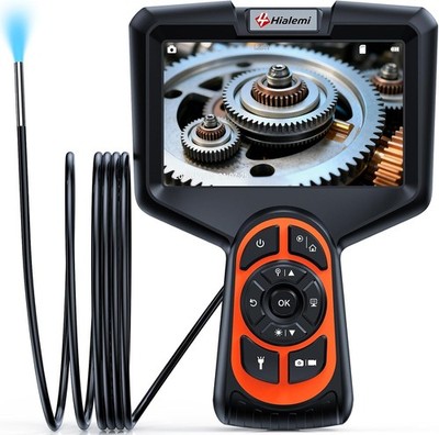 3.9mm Borescope, 5'' IPS Screen 1080P Endoscope Camera with Light, Inspection ...