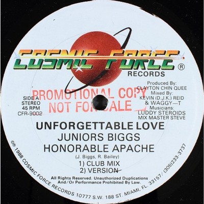 Junior Biggs, Honorable Apache / Singer Mikey (Vinyl 12'' - 1988 - US - Original)