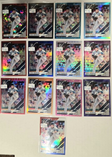 Jose Berrios Lot 2019 Panini Donruss Optic baseball rainbow numbered /7 - /150