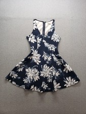 Abercrombie & Fitch Women Mini Skater Dresses M Multicolor Floral V Neck Party