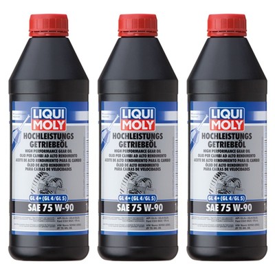 3x 1 Liter Liqui Moly 4434 Hochleistungs-Getriebeöl (GL4+)SAE 75W- für Audi Ford