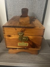 Griffin Shinemaster Shoe Shine Box Wood With Brushes And Polish  READ