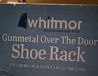NEW Whitmor Over The Door Shoe Rack 18 Pair Holder Storage Gunmetal Metal — photo 5