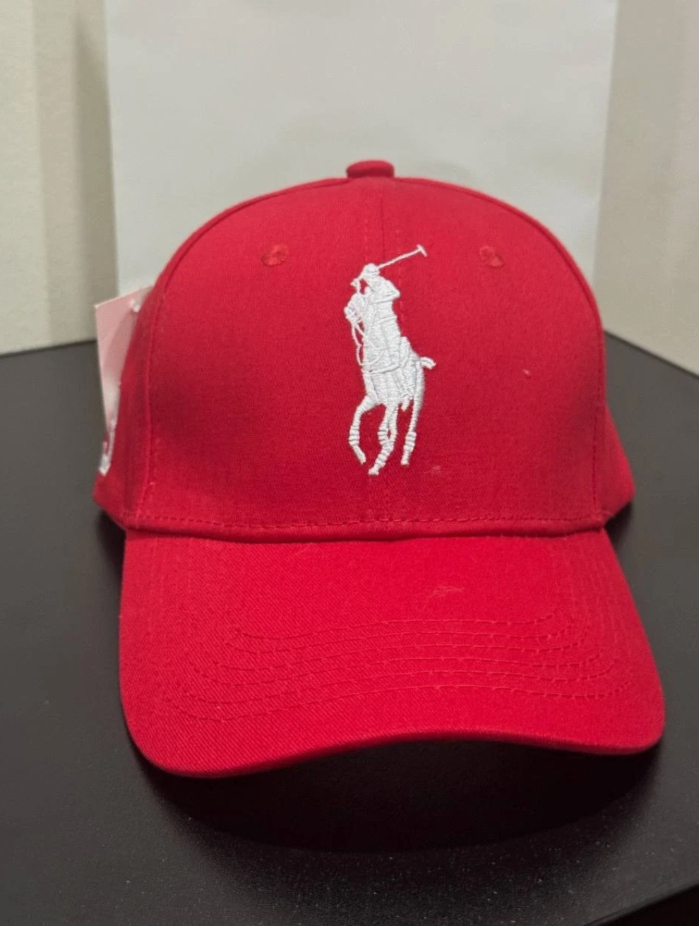 Polo Ralph Lauren Red Big Pony No 3 Strapback Hat Mens Embroidered Baseball Cap