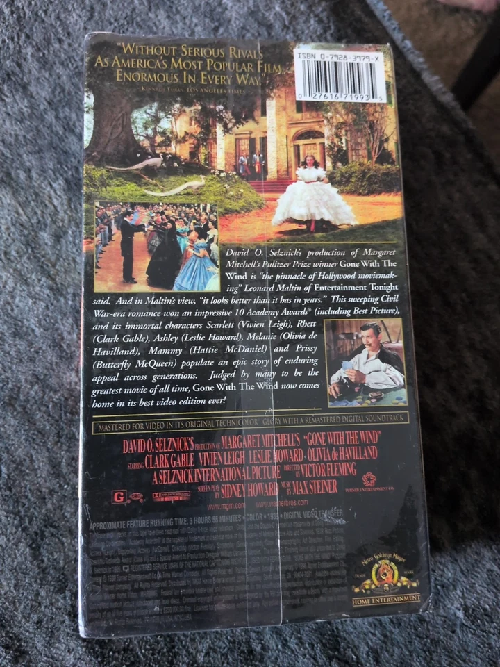 Gone With The Wind 2 VHS-Tape Box Set MGM 1939/1998  Starring Clark Gable SEALED - Image 3 of 4