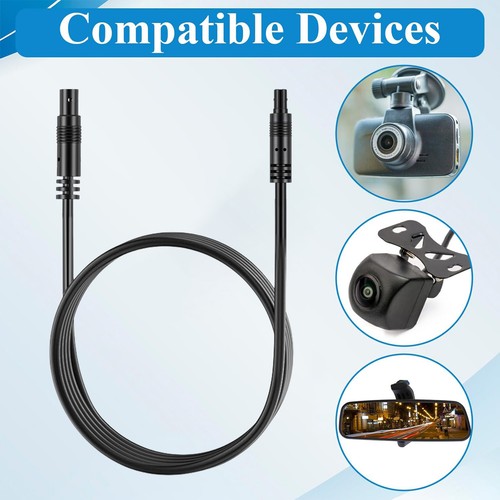 1PC 4Pin Car Reverse Camera Extension Cable 4.9Ft Pure Copper Thicker ShieldCord - Picture 6 of 12