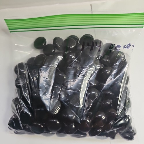 Black Flat Glass Marbles Beads Bulk Vase Fillers Gemstones Decorative 144 Count