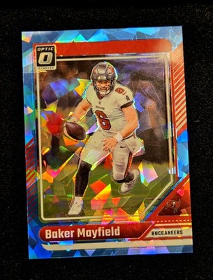 2024 Baker Mayfield SP 6/15 Panini Optic #183 Cracked Ice Prizm Jersey Match 1/1