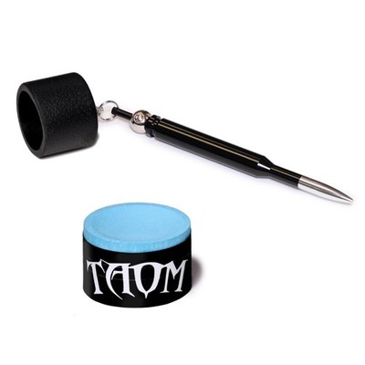Taom Pyro Billiard Pool Cue Premium Chalk Blue- with Bullet Chalk Holder