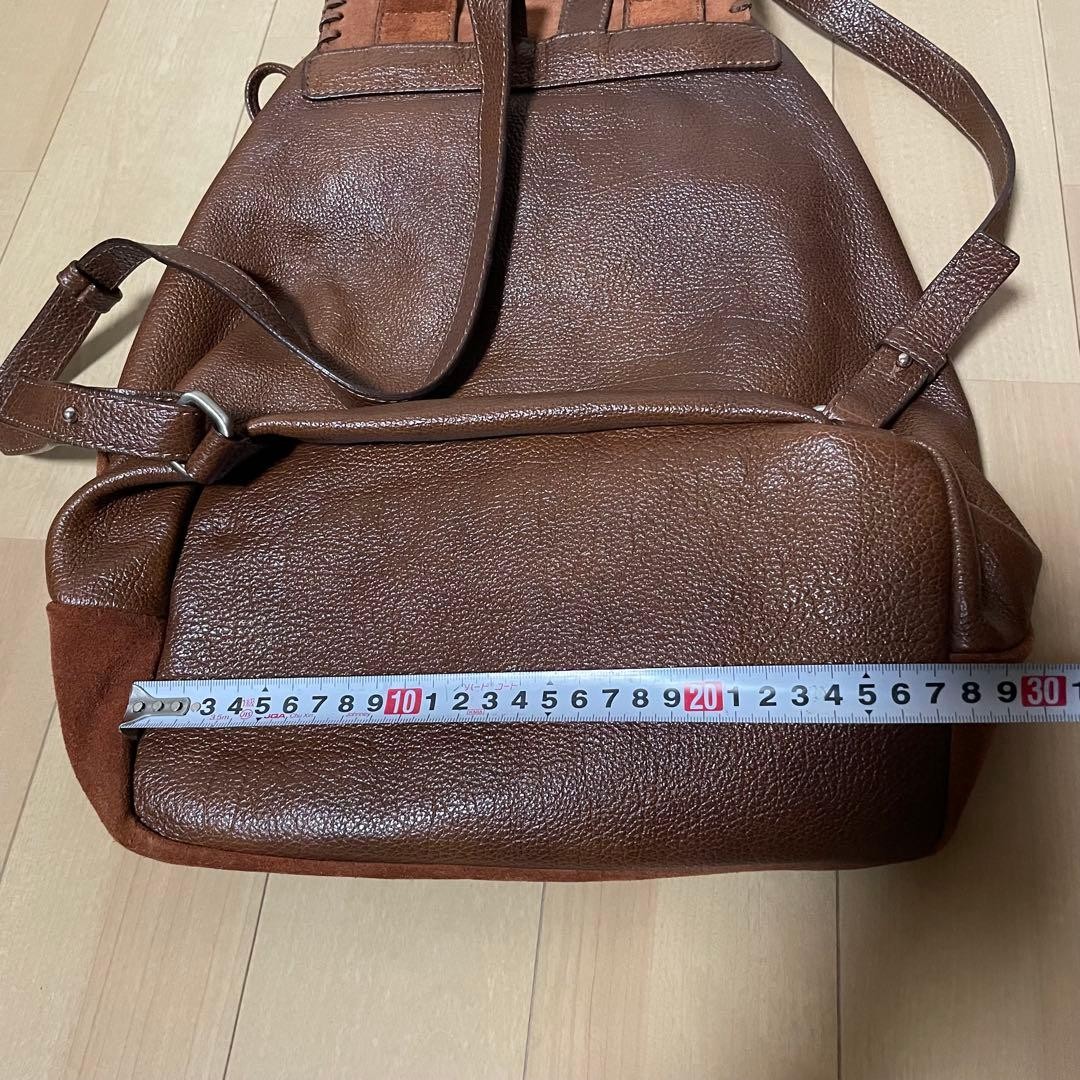 Marella Suede Leather Drawstring Backpack Brown - image 11