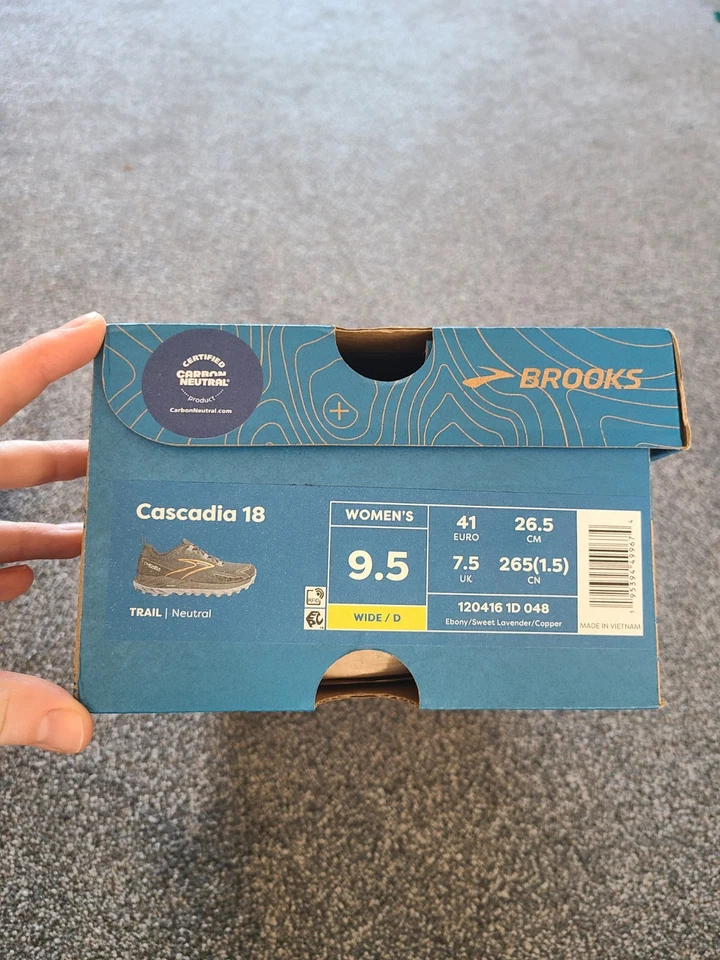 Brooks Cascadia 18 Womens WIDE FIT Trail Running Shoes UK 7.5 Width D - Image 4 of 4