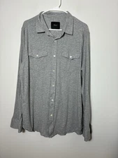 Rails Women’s Button Up Sz XL Gray Cotton/modal Tunic Designer Classic