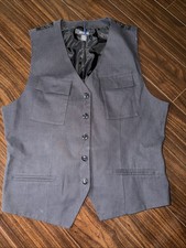 Kenneth Cole Reaction suit vest Men's size Large pinstripe utility button up