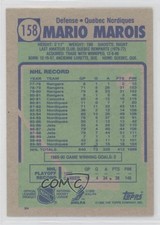 1990-91 Topps Blank Front Mario Marois #158 0kb5
