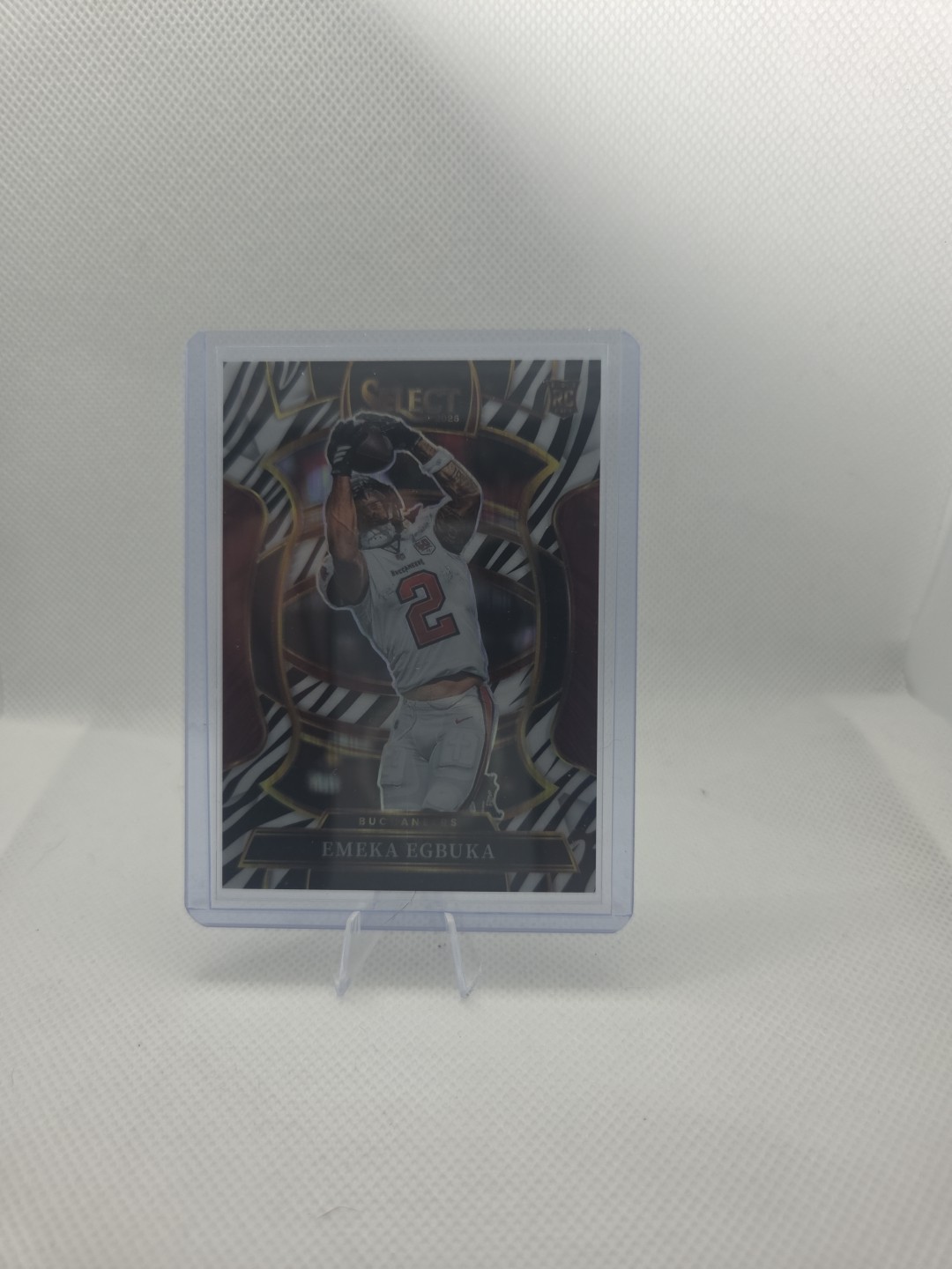 2025 Panini Select - Concourse Emeka Egbuka #37 Zebra Prizm (RC)