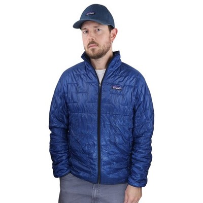 Patagonia Micro Puff Jacket Mens Medium Blue Puffer Ultralight Quilted Insulated