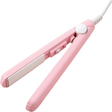 Mini 2-In-1 Ceramic Curling Iron and Straightener, Travel Size Dual Voltage