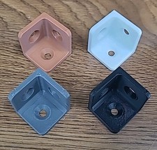 4 PCS Corner Brackets - ANY COLOR - 1"x1"x1" Braces 90 Degree Right Angle 3way