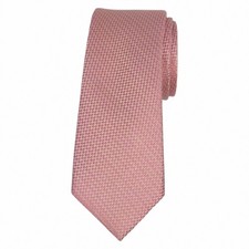 BAR III Mens Slim Tie Pink Lombard Solid Micro Woven 2.5 Skinny Dress Necktie