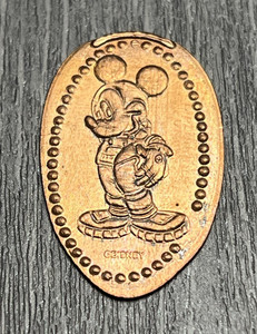 Vintage Disney Mickey Mouse Pressed Penny Elongated Coin Souvenir Astronaut