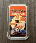 Sexy 1 Oz .999 Silver Full Service Garage Double Sided Art Bar With COA