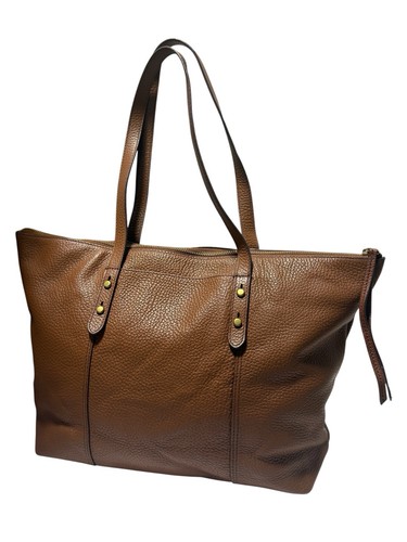 Fossil Brown Leather Tote Bag
