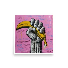 Urban Art Banan Poster Street Art Style Hand Fine Print