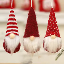A set of 3 gnomes Christmas tree ornaments