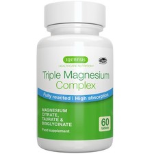 Igennus Superior Triple Magnesium Complex 30 Servings 2000mg Glycinate Citrate & 0.34 per thousand milligrams