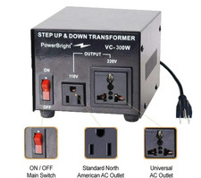 VC300W PowerBright 300W Step Up  Down Transformer / Converter