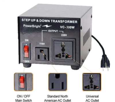 VC300W PowerBright 300W Step Up & Down Transformer / Converter