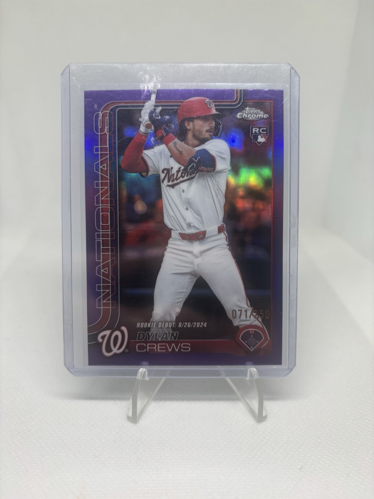2025 Topps Chrome - Dylan Crews #146 Purple Refractor /250 (RC)