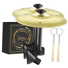 Mini Car Drum Cymbal For Car Air Vent Gold   Crash Cymbal Dashboard 2 Pack