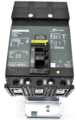 NEW Square D FA36070 3-Pole 600v 70A I-Line Circuit Breaker - NEW SURPLUS