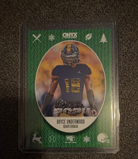 Onyx 2024-25 Hobby Box Holiday Bryce Underwood Green Rookie /500 Football Card