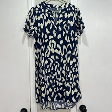 SHEIN Women’s Large Navy Blue And Beige Dress