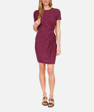 MICHAEL KORS Womens Pink Twist Front Unlined Pullover Dress M NEW  MR380XL7RP