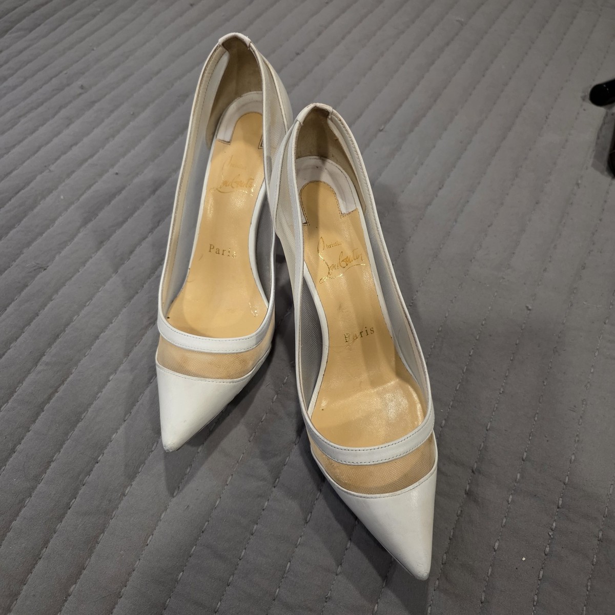 Christian louboutin white dress shoes CHRISTIAN LOUBOUTIN Kate 100 leather pumps | NET-A-PORTER main image 4