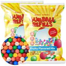 Mini Gumballs 0.5 Inch 13Mm - Gum Balls for Gumball Machine Refill Bulk 520 Pcs