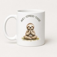 Anti-Stress-Tasse Faultier Aquarell 325 Ml Keramik Geschenk