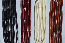 Genuine Natural Bone or Horn Handmade Hairpipe Beads 2-inch / 50 Pieces 