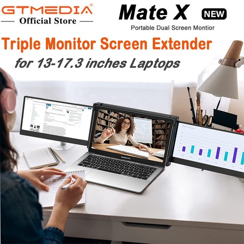 11,6 Pouces Double Moniteur Portable Triple Extender Écran 1080P IPS pour Ordinateur Portable - Photo 2/21