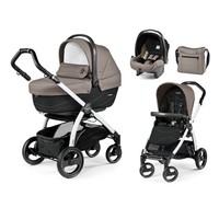 Peg 3in1 Combination Pram Book S Modular Set Xl - Bloom Beige / Frame White Peg 3in1 Combination Pram Book S Modular Set Xl - Bloom Beige / Frame White