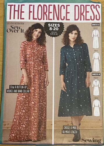 The Florence Dress Simply Sewing Pattern. Shirt Dress. Sizes 8-20. NEW Uncut - 第 1/2 張圖片