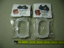 8x Packs of Glow in the Dark Vampire Teeth NEW Halloween Costume Accessory