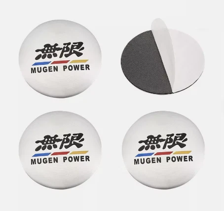 Tapacubos tapacubos llanta emblema insignia cromada MUGEN POWER 4 piezas 56 mm Foto 4 de 4