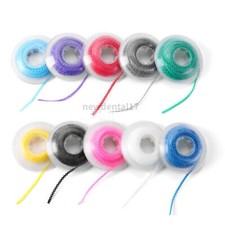 10PC Dental Orthodontic Elastic Rubber Power Chain Braces Bands Short/Long/Close